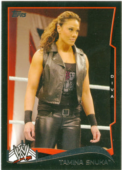 2014 Topps WWE Tamina Snuka Black Parallel Card #49