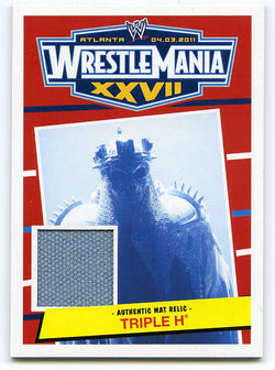 2012 TOPPS WWE HERITAGE WRESTLEMANIA XXVII TRIPLE H MAT RELIC