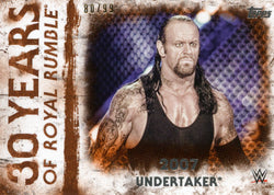 2018 Topps WWE Undisputed Orange 2007 Undertaker 30 Years of Royal Rumble #80/99