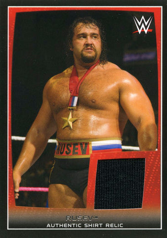 2015 Topps WWE Rusev Authentic Shirt Relic