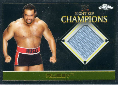 2015 Topps WWE Chrome Night of Champions Rusev Event-Used Mat