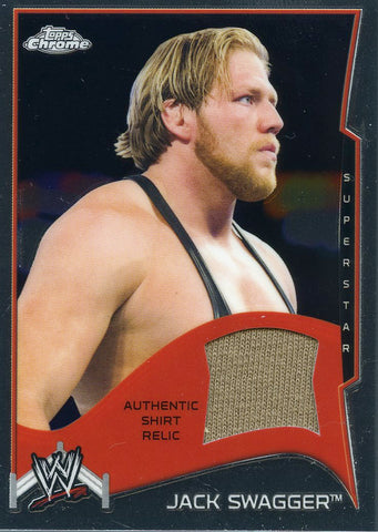 2014 Topps WWE Chrome Jack Swagger Authentic Shirt Relic