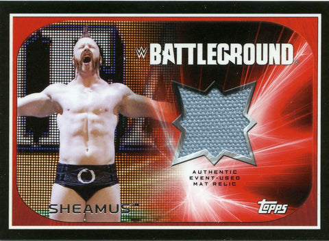 2016 Topps WWE Sheamus Battleground Authentic Event-Used Mat Relic #045/199