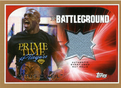 2016 Topps WWE Titus O'Neil Battleground Authentic Event-Used Mat Relic #41/50