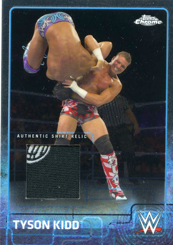 2015 Topps Chrome WWE Tyson Kidd Authentic 2-Color Shirt Relic