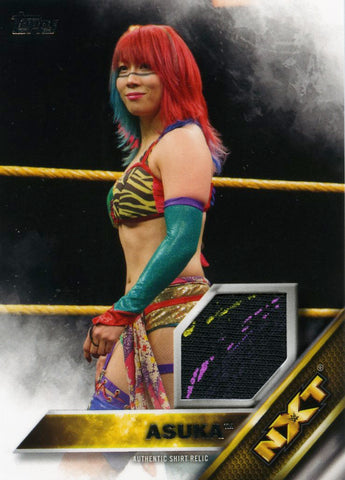 2016 Topps WWE NXT Asuka Authentic 3-Color Shirt Relic #004/299