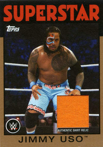 2016 Topps WWE Heritage Jimmy Uso Authentic Shirt Relic #108/150