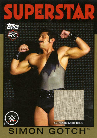 2016 Topps WWE Heritage Simon Gotch Authentic Shirt Relic #02/10