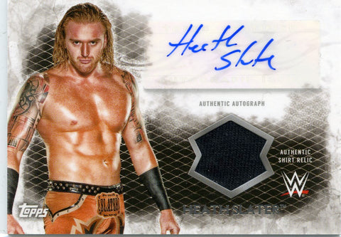 2015 Topps WWE Undisputed Heath Slater Authentic Autograph & Authentic Shirt Relic
