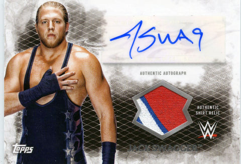 2015 Topps WWE Undisputed Jack Swagger Authentic Autograph & 3-Color Authentic Shirt Relic