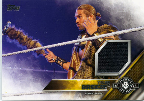 2016 Topps WWE NXT Tyler Breeze NXT Takeover: Brooklyn Authentic Mat Relic #030/199