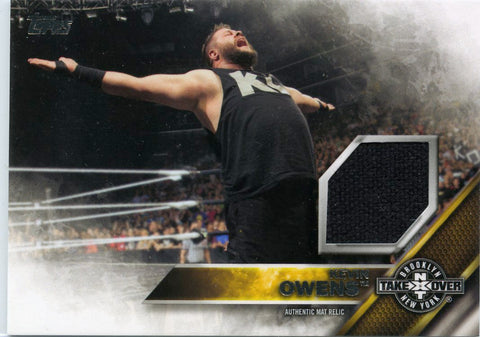 2016 Topps WWE NXT Kevin Owens NXT Takeover: Brooklyn Authentic Mat Relic #048/199