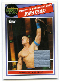 2015 Topps WWE Money In the Bank 2015 John Cena Authentic Mat Relic