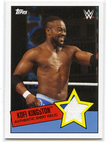 2015 Topps WWE Kofi Kingston Authentic 2-Color Shirt Relic