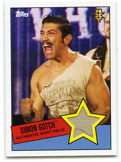 2015 Topps WWE Simon Gotch Authentic 2-Color Shirt Relic