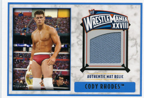 2012 Topps WWE Cody Rhodes Wrestlemania XXVIII Authentic Mat Relic