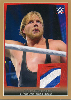 2016 Topps WWE Jack Swagger Authentic 3-Color Shirt Relic #21/50