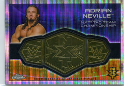 2015 Topps WWE Chrome Adrian Neville NXT Tag Team Championship Commemorative Plate Pulsar Refractor #06/75