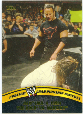 2014 Topps WWE Greatest Championship Matches The Rock Vs. Mankind