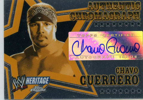2006 Topps Heritage Chrome WWE Chavo Guerrero Authentic Chromagraph
