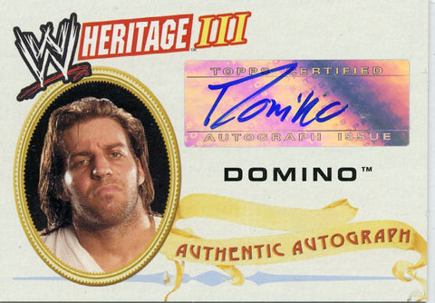 2007 Topps WWE Haritage III Domino Authentic Autograph