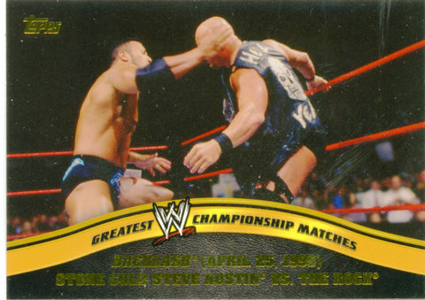 2014 Topps WWE Greatest Championship Matches Stone Cold Steve Austin Vs. The Rock