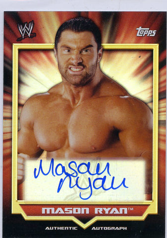 2011 Topps WWE Classic Mason Ryan Authentic Autograph