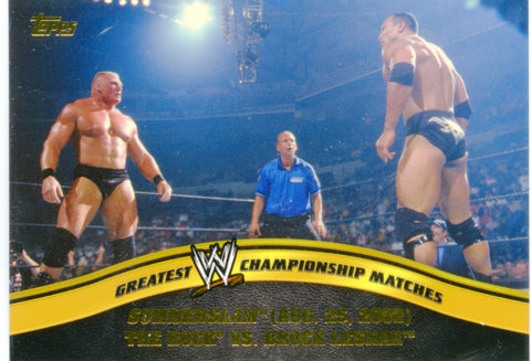 2014 Topps WWE Greatest Championship Matches The Rock Vs. Brock Lesnar