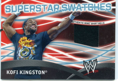 2011 Topps WWE Kofi Kingston Superstar Swatches Authentic Shirt Relic