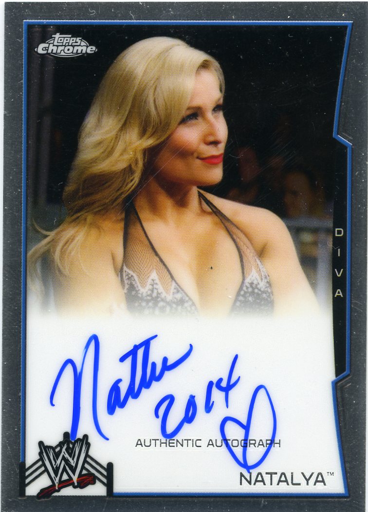 2014 Topps Chrome WWE Natalya Authentic Autograph