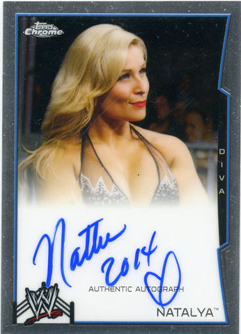 2014 Topps Chrome WWE Natalya Authentic Autograph