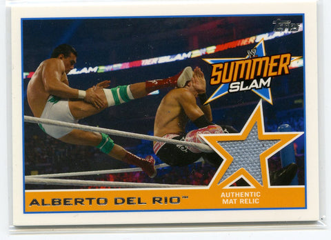 2014 Topps WWE Alberto Del Rio Summerslam 2013 Authentic Mat Relic