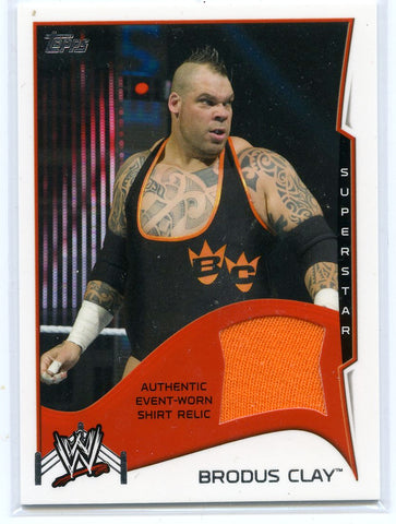 2014 Topps WWE Brodus Clay Authentic Event-Worn Shirt Relic