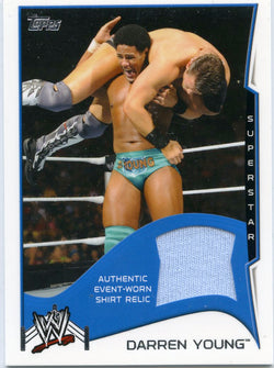 2014 Topps WWE Darren Young Authentic Event-Worn Shirt Relic