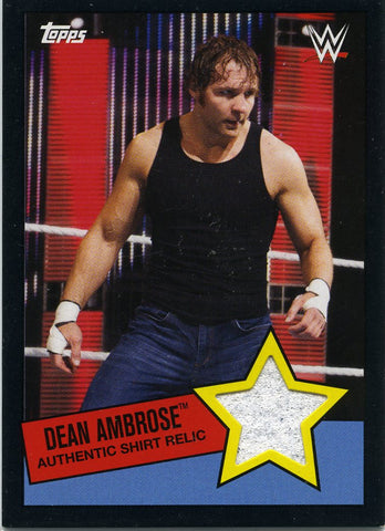 2015 Topps WWE Dean Ambrose Authentic 2-Color Shirt Relic #42/50
