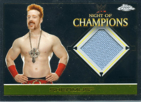 2015 Topps WWE Chrome Night of Champions Sheamus Event-Used Mat