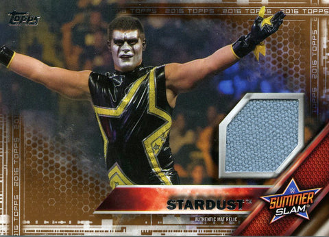 2016 Topps WWE Stardust Summerslam 2015 Authentic Mat Relic #17/50