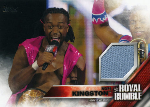 2016 Topps WWE Kofi Kingston Royal Rumble 2016 Authentic Mat Relic #186/399