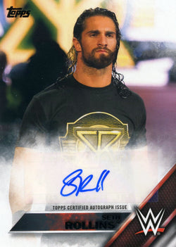 2016 Topps WWE Then Now Forever Seth Rollins Authentic Autograph #14/99