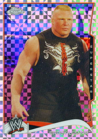 2014 Topps Chrome WWE Brock Lesnar Xfractor Parallel Card #8