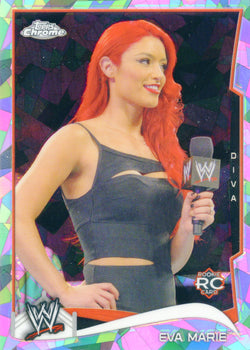 2014 Topps Chrome WWE Eva Marie Atomic Refractor Parallel Card #20