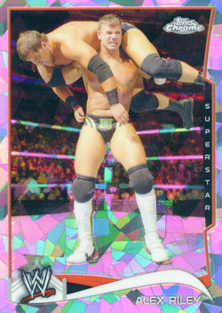 2014 Topps Chrome WWE Alex Riley Atomic Refractor Parallel Card #2