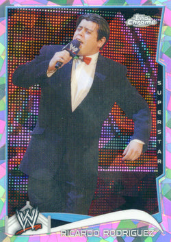 2014 Topps Chrome WWE Ricardo Rodriguez Atomic Refractor Parallel Card #84