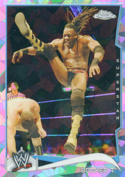 2014 Topps Chrome WWE Booker T Atomic Refractor Parallel Card #59