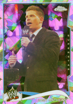 2014 Topps Chrome WWE Josh Mathews Atomic Refractor Parallel Card #76