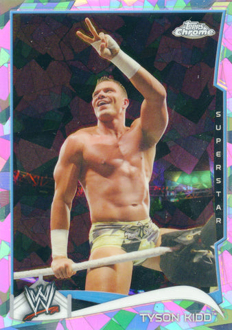 2014 Topps Chrome WWE Tyson Kidd Atomic Refractor Parallel Card #91
