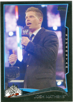 2014 Topps WWE Josh Mathews Black Parallel Card #76