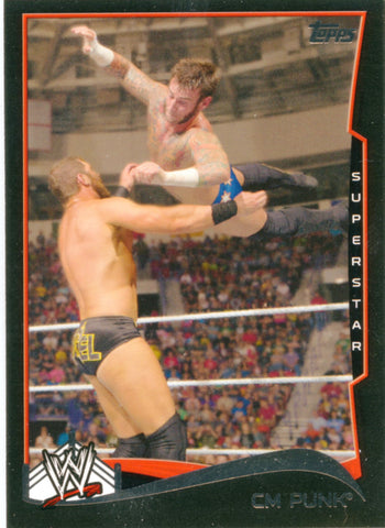 2014 Topps WWE CM Punk Black Parallel Card #12