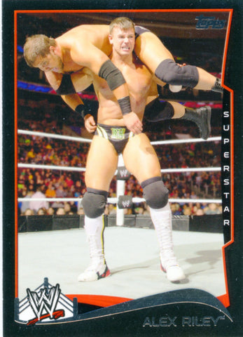 2014 Topps WWE Alex Riley Black Parallel Card #2