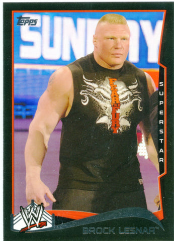 2014 Topps WWE Brock Lesnar Black Parallel Card #8